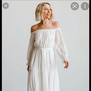 Baltic Born White Isabel Off the Shoulder Maxi
